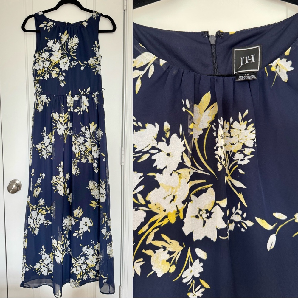 JH Collectibles Navy Floral Maxi Dress